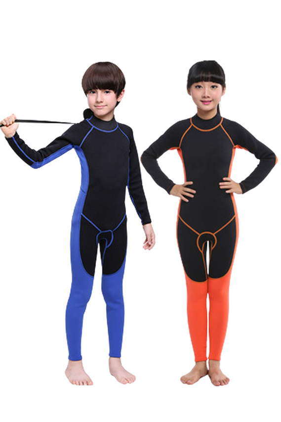 MYLEDI 2mm Kids Teens One-piece Fullbody Neoprene Wetsuit for Boys Girls