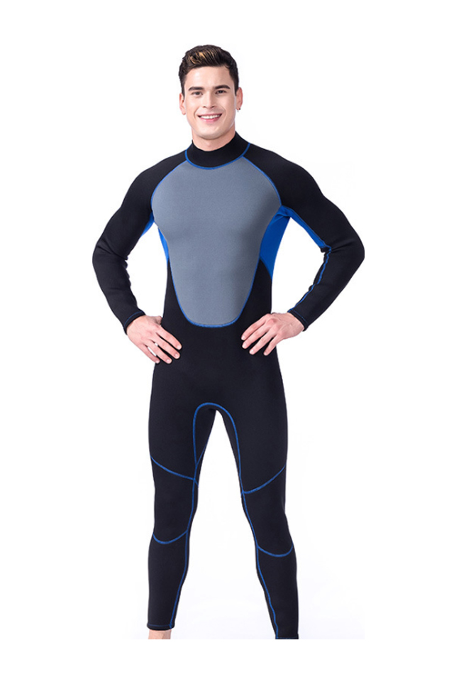 New Men's 3mm Neoprene Diving Jump Suit Scuba Surf Warm Full Body Wetsuits 