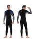 MYLEDI Men\'s 3mm Back Zip Wetsuit Full Free Diving Neoprene Suit