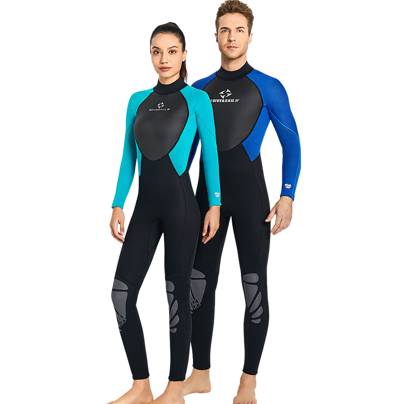 DIVE & SAIL Adults 3mm Neoprene Shark Skin Plus Size One Piece Diving Wetsuit