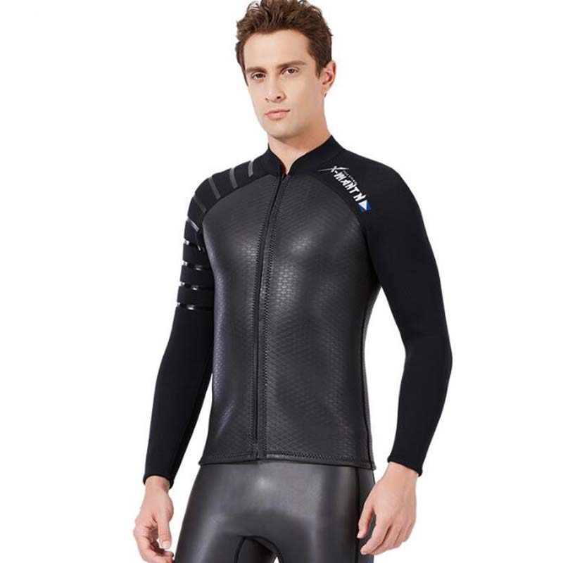 DIVE & SAIL Black Rubber Smoothskin 3mm Wetsuit Jacket