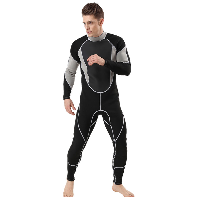 MYLEDI Men\'s 2MM Full Body Wetsuit Back Zip Free Diving Wet Suit