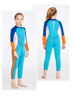 SABOLAY Girls 2mm Front Zip Long Sleeve One-Piece Fullbody Colorful Wetsuit