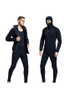 MYLEDI Men\'s 5MM Two Piece Hooded Front Zip Winter Diving Wetsuit