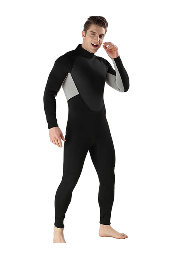 MYLEDI Men's Back Zip One-piece 3MM Long Sleeve Scuba Diving Wetsuit